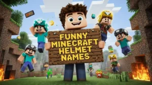 funny minecraft helmet names